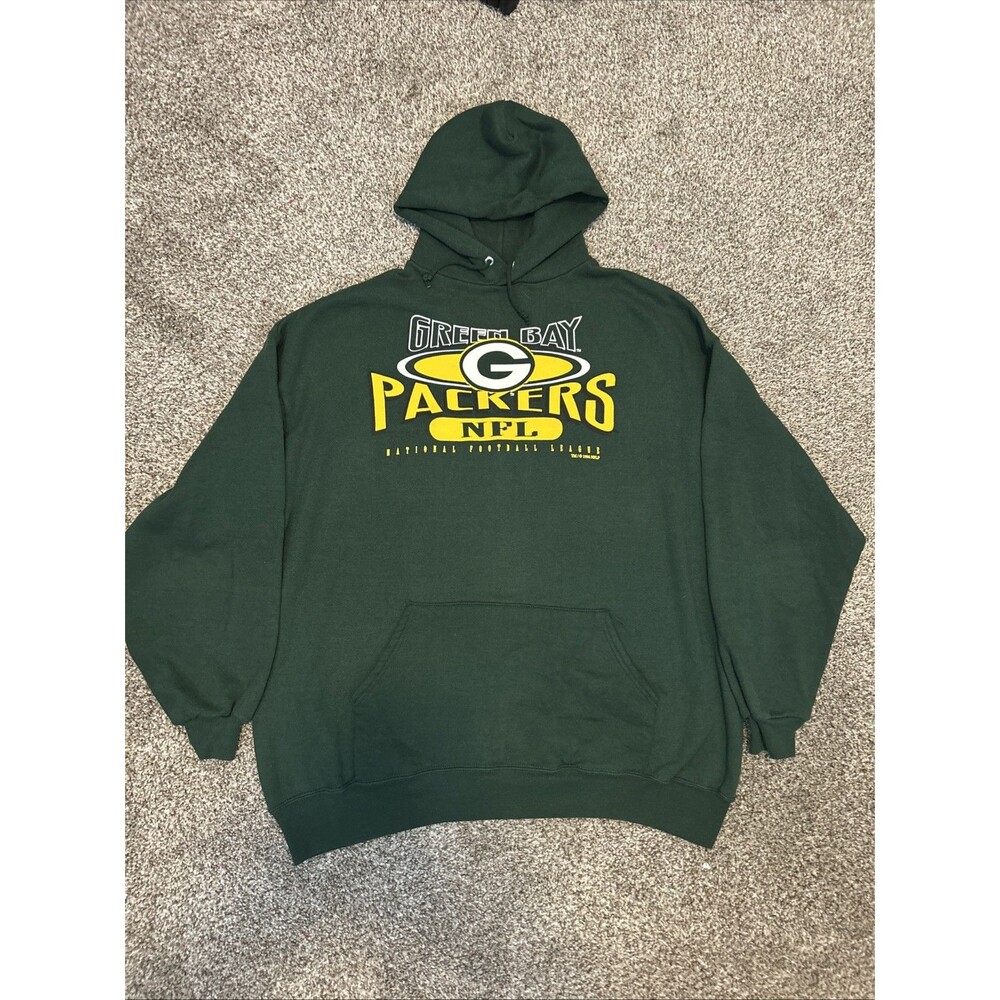 VTG 90’s Green Bay Packers Vintage Jerzees Champion Green Hoodie 2XL 1996 NFL